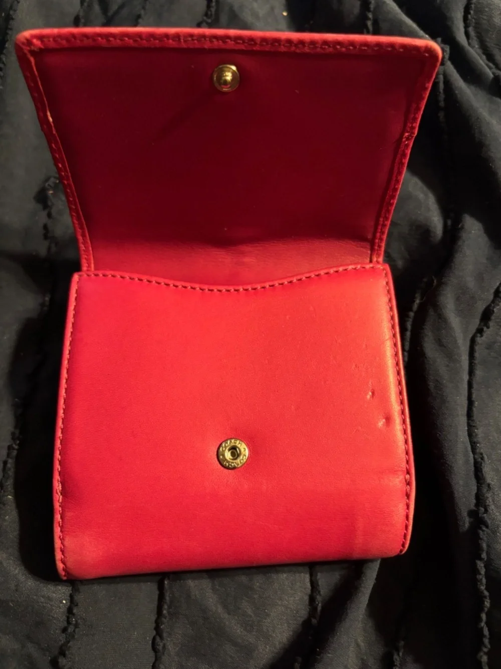 Coach Pink Pleated Leather Bi-fold Wallet